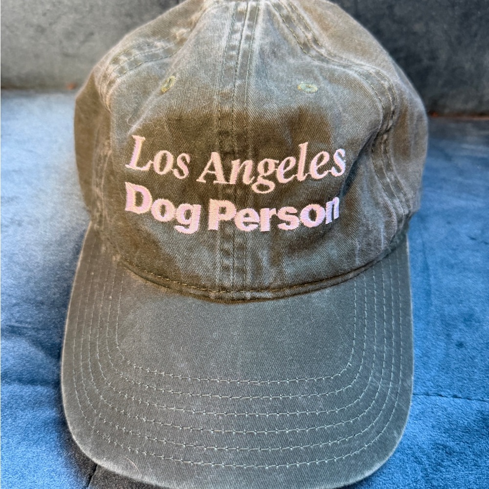 Los Angeles Dog Person Hat - Olive Green with Embroidery